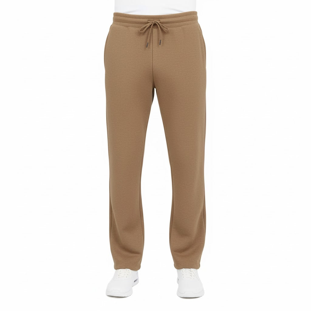 Orelia Men’s Heavy Fleece Open-Bottom Sweatpants