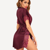 Satin Eyelash Lace Kimono