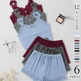 LunaLace – Women's Lace Trim Pajama Set