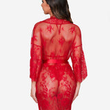 2 Piece Set Lace Robe with Teddy