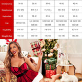 Christmas Santa Lace Halter Babydoll