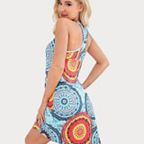 Printed Chemise Racerback Sleep Dress