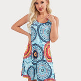 Printed Chemise Racerback Sleep Dress