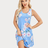 Printed Chemise Racerback Sleep Dress