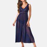 Lace Mesh Chemise V Neck Sleepwear