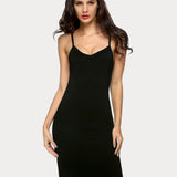 Full Slips Nightgown V Neck Dress