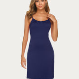 Full Slips Nightgown V Neck Dress