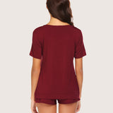 Short Sleeve Shorts Pajama Set