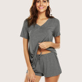 Short Sleeve Shorts Pajama Set