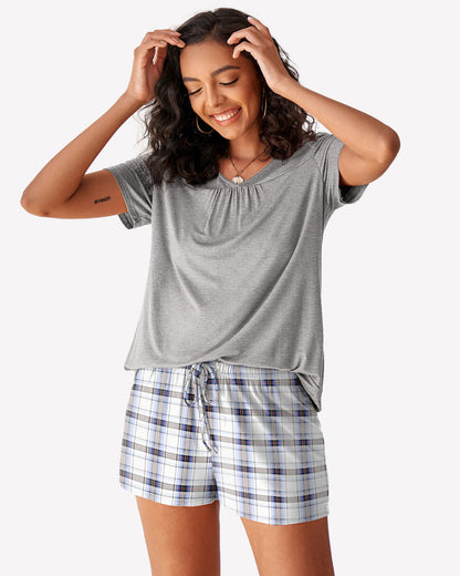 Short Sleeve Shorts Pajama Set