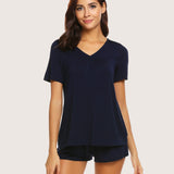 Short Sleeve Shorts Pajama Set