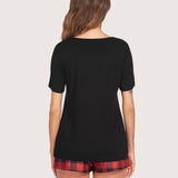 Short Sleeve Shorts Pajama Set