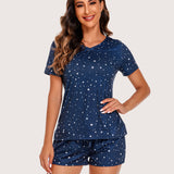Short Sleeve Shorts Pajama Set