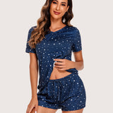 Short Sleeve Shorts Pajama Set
