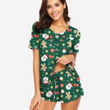 Short Sleeve Shorts Pajama Set
