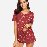 Short Sleeve Shorts Pajama Set