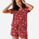 Short Sleeve Shorts Pajama Set