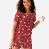 Short Sleeve Shorts Pajama Set