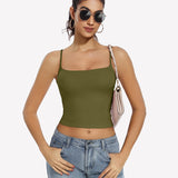 Double Lined Tank Tops Basic Crop Top