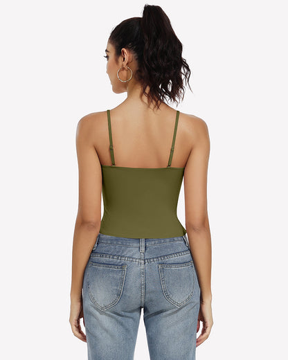 Double Lined Tank Tops Basic Crop Top