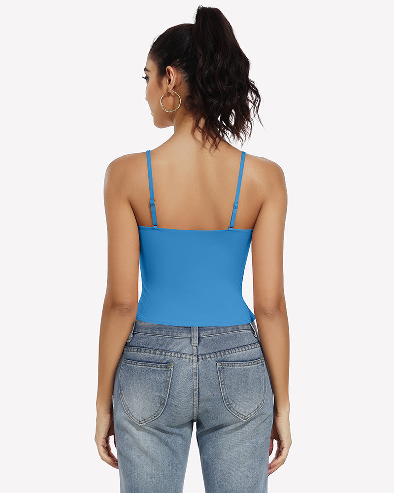 Double Lined Tank Tops Basic Crop Top