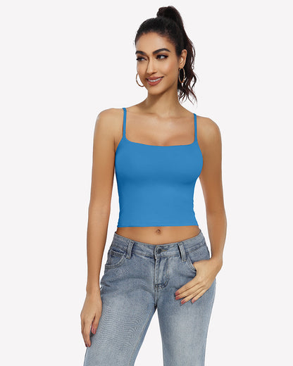 Double Lined Tank Tops Basic Crop Top