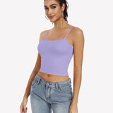 Double Lined Tank Tops Basic Crop Top
