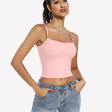 Double Lined Tank Tops Basic Crop Top