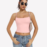 Double Lined Tank Tops Basic Crop Top