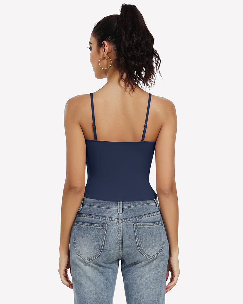 Double Lined Tank Tops Basic Crop Top