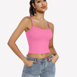 Double Lined Tank Tops Basic Crop Top