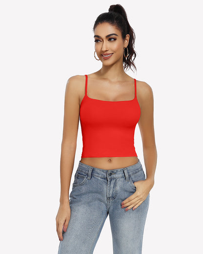 Double Lined Tank Tops Basic Crop Top