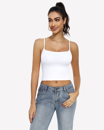 Double Lined Tank Tops Basic Crop Top