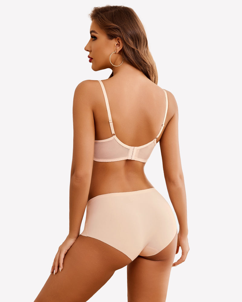 Lace Bralettes Demi Push Up Underwire Bra
