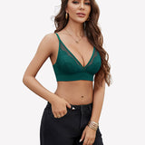Wireless Bralette Mesh V Neck Bra