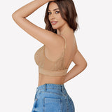 Wireless Bralette Mesh V Neck Bra