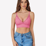 Wireless Bralette Mesh V Neck Bra