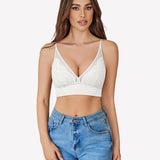 Wireless Bralette Mesh V Neck Bra