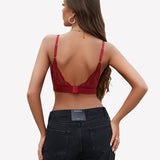 Wireless Bralette Mesh V Neck Bra
