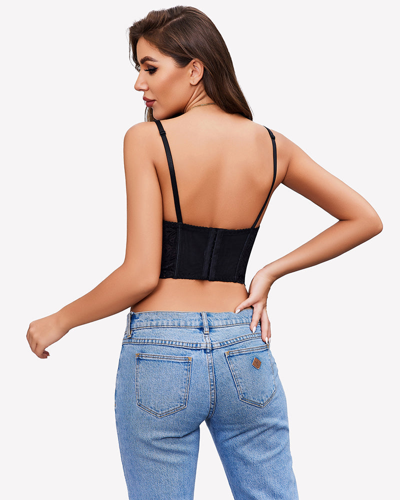 Underwire Tops Push Up Bustier No Padded