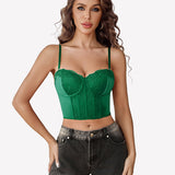 Bustier Tops V Neck Lace Bralettes Corset