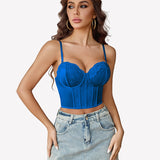 Bustier Tops V Neck Lace Bralettes Corset