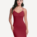 Full Slip Strap Mini Dress Shapewear