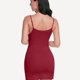 Full Slip Strap Mini Dress Shapewear