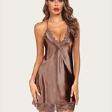 Satin Lace Full Slips Sleepwear