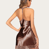Satin Lace Full Slips Sleepwear