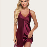 Wedding Satin Lace Full Slips Sleepwear