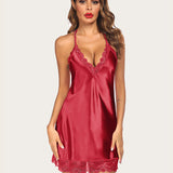 Satin Lace Full Slips Sleepwear