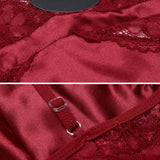 Heart Satin Lace Pajamas Set
