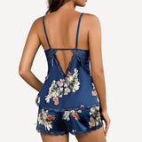 Heart Satin Lace Pajamas Set
